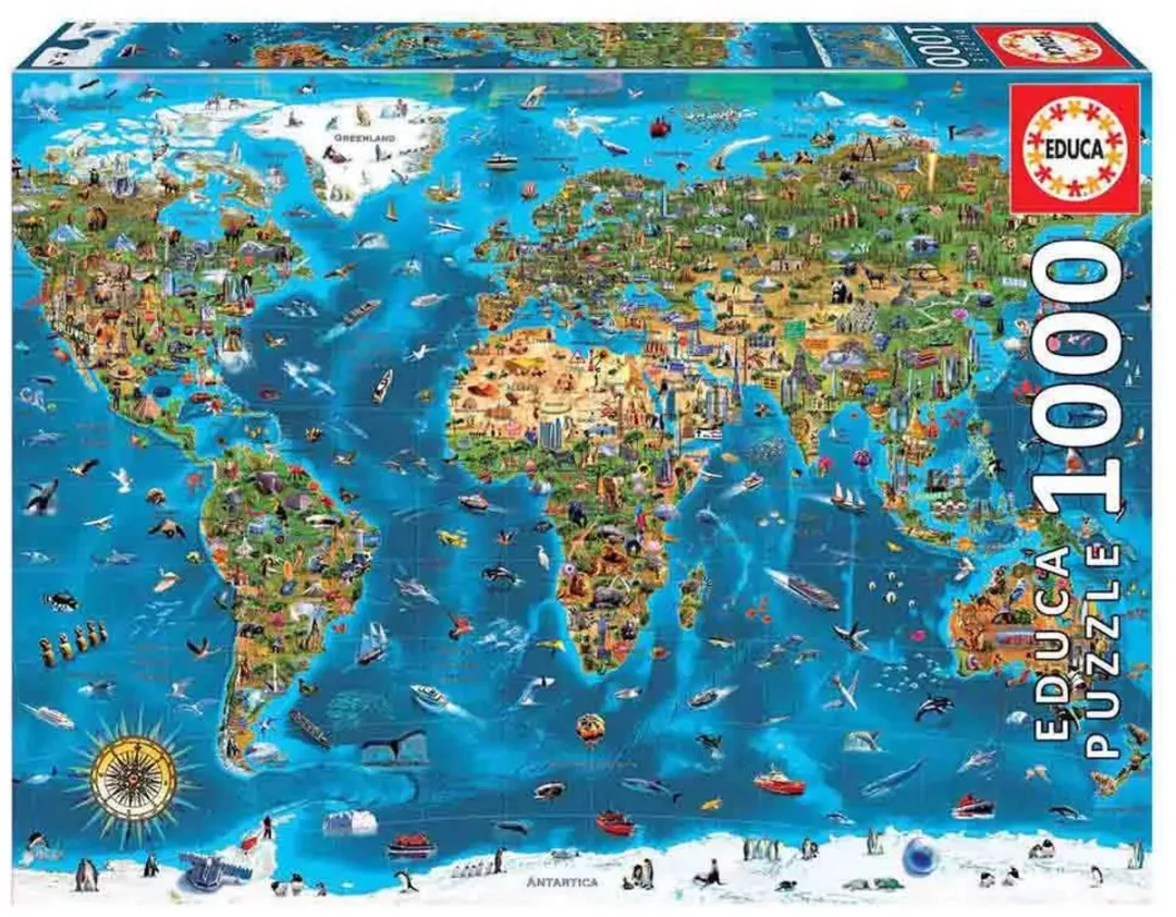 Educa Wereld Wonderen Legpuzzel 1000 Stuks - ED19022 - Meerkleurig - afbeelding 6 van 6