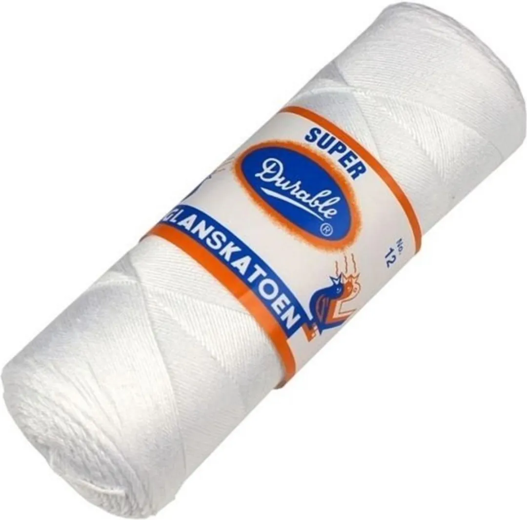 Durable Glanskatoen Nr. 12 Wit Garen