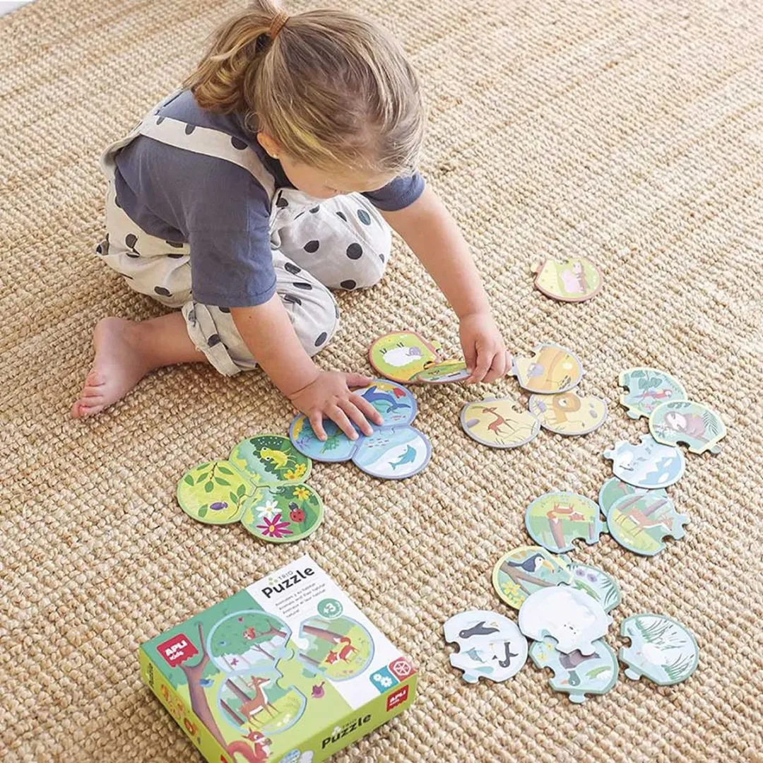 Apli Kids Dierenpuzzel 24 Stuks - 8x3 Stukjes