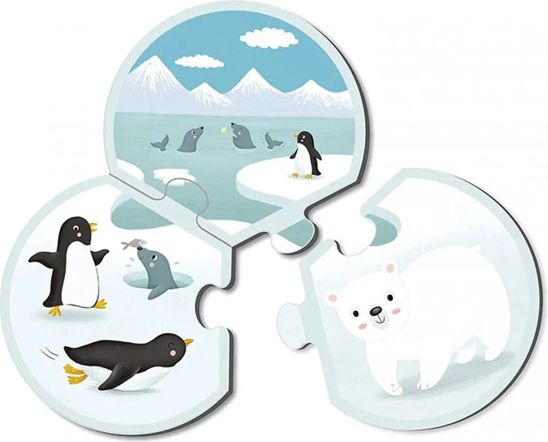 Apli Kids Dierenpuzzel 24 Stuks - 8x3 Stukjes