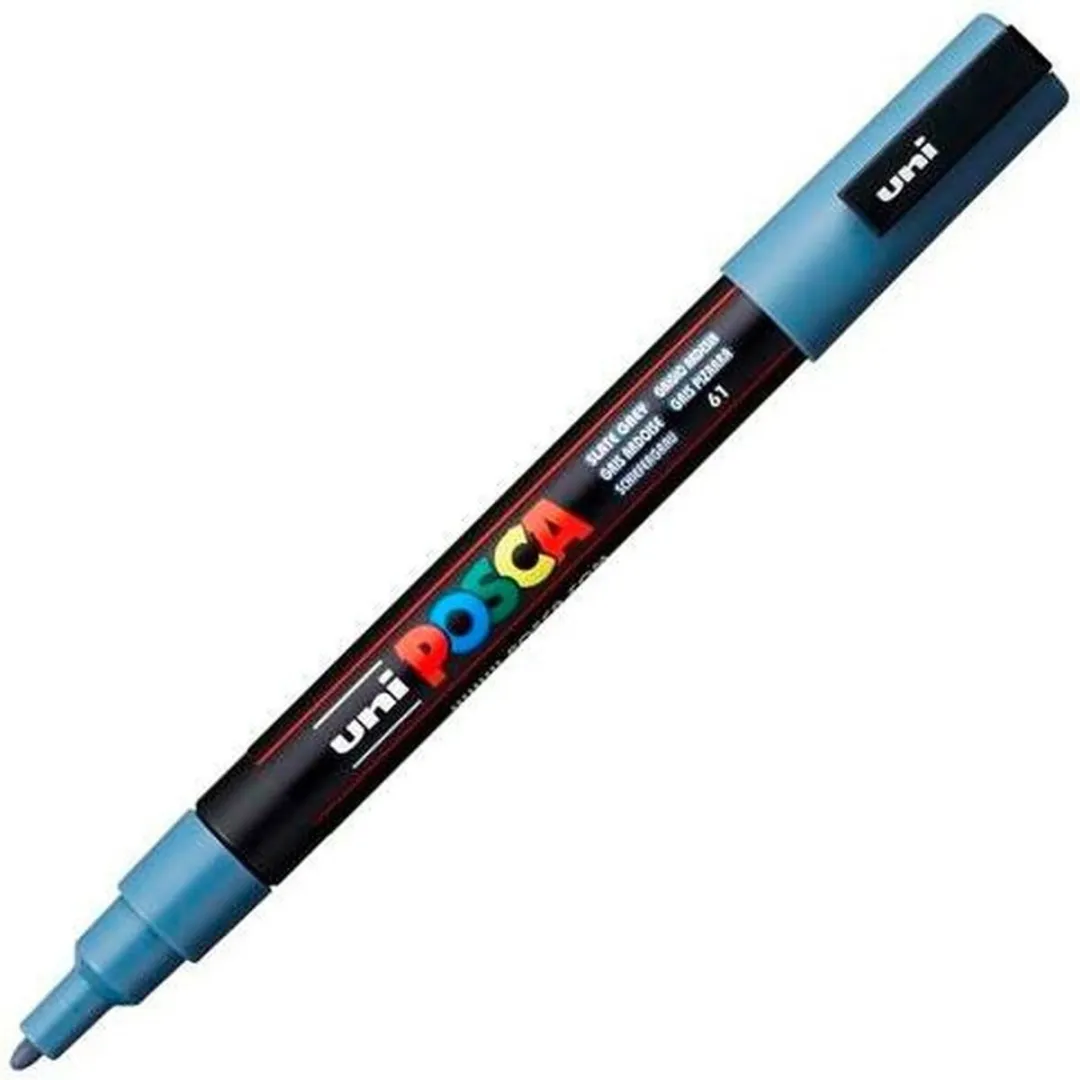 Posca PC-3M Markeerstift - Leistengrijs - 6 Stuks