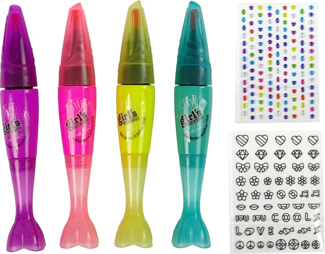 Lean Toys Beauty Nail Art Pen Set - Multikleur - afbeelding 2 van 5