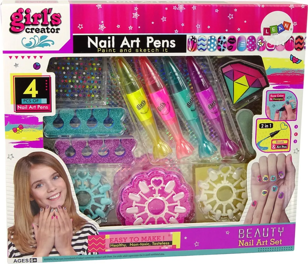 Lean Toys Beauty Nail Art Pen Set - Multikleur - afbeelding 4 van 5
