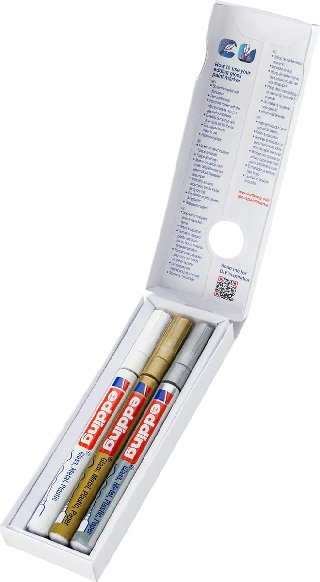 edding 780/3S Metallic Lakmarker Set - 3 Stuks 0,8mm