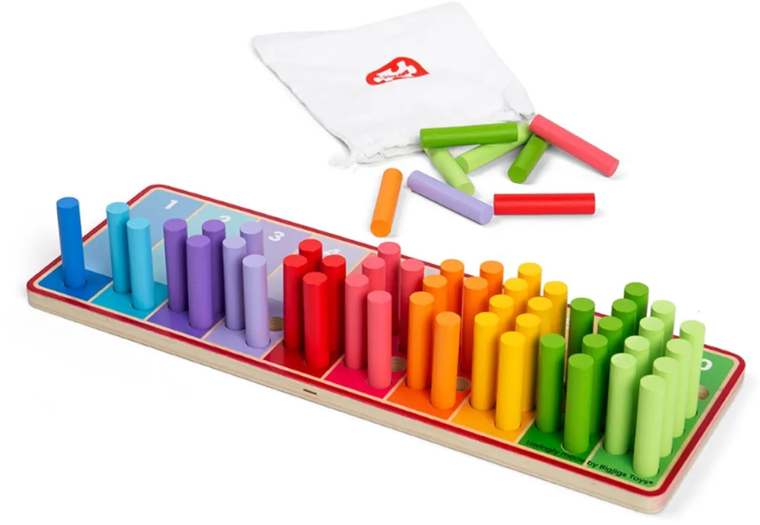 BIGJIGS Telstokjes Houten Spel - Multicolor - 36009