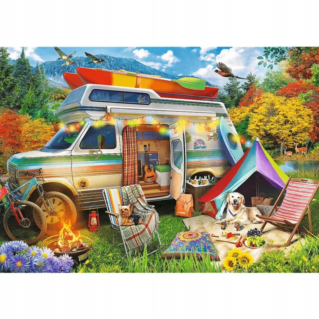 Trefl Puzzel 500 Stukken Tea Time Camper - Premium Kwaliteit