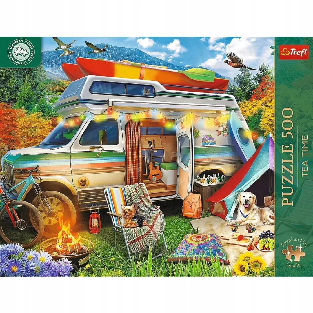 Trefl Puzzel 500 Stukken Tea Time Camper - Premium Kwaliteit