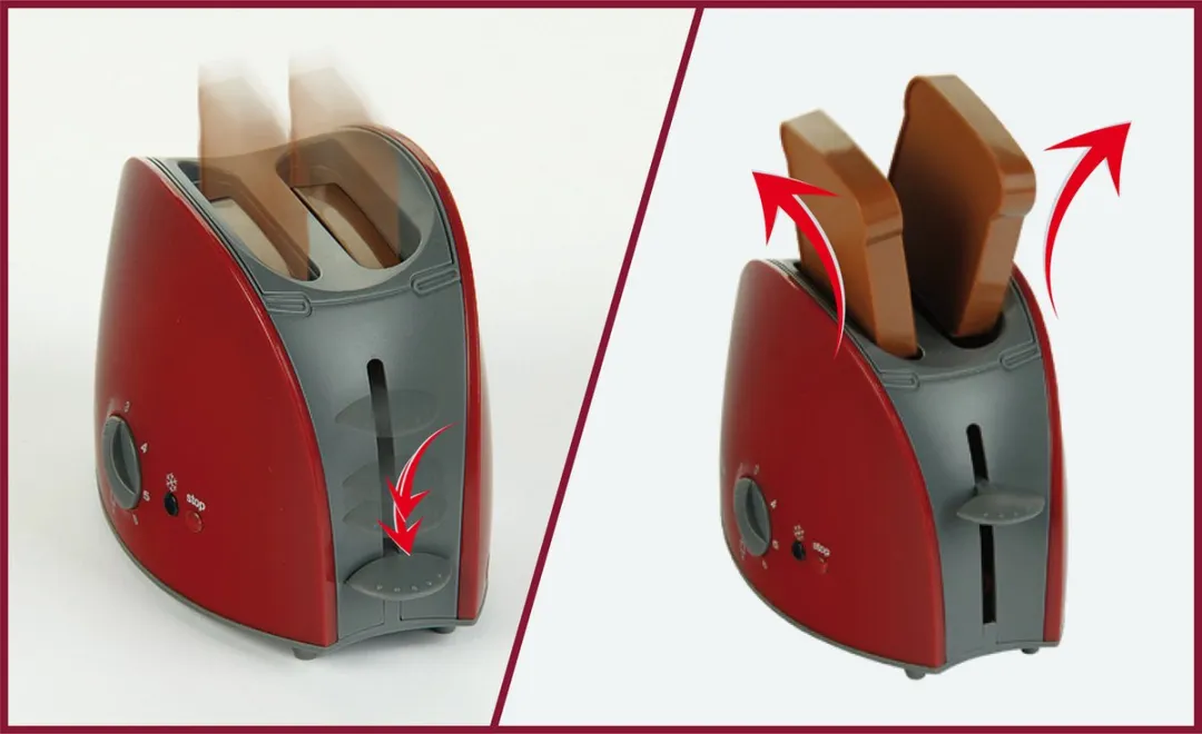 Klein Toys Bosch Speelgoed Keukenapparaten Ontbijtset - Rood/Zwart