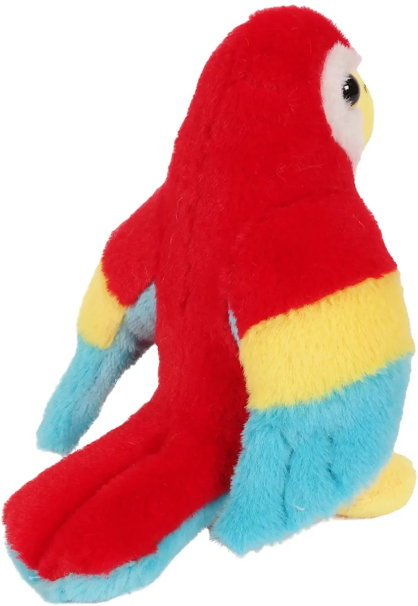 PIA Soft Toys Pluche Papegaai - Rood 12cm