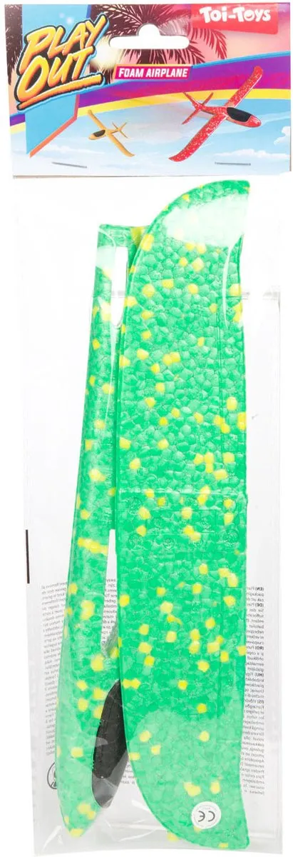 Toi-Toys Foam Vliegtuig 23cm - Multi kleuren