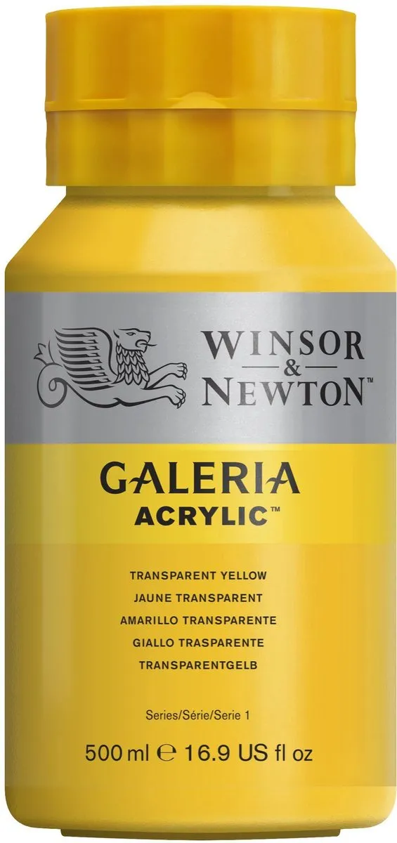 Winsor & Newton Galeria Acryl 500ml Transparant Geel