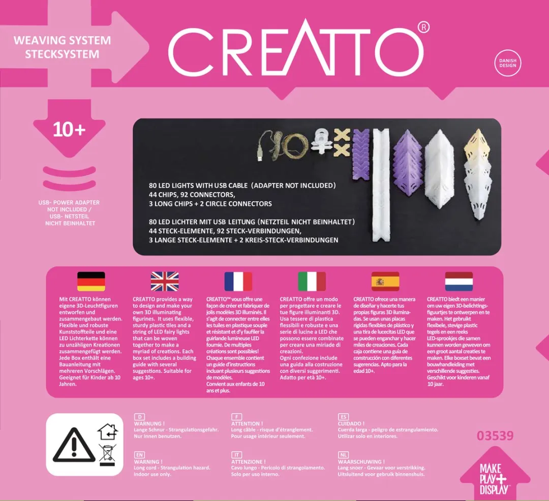Kosmos CreAtto Unicorn Hobbypakket - 4 Verlichte 3D Figuren