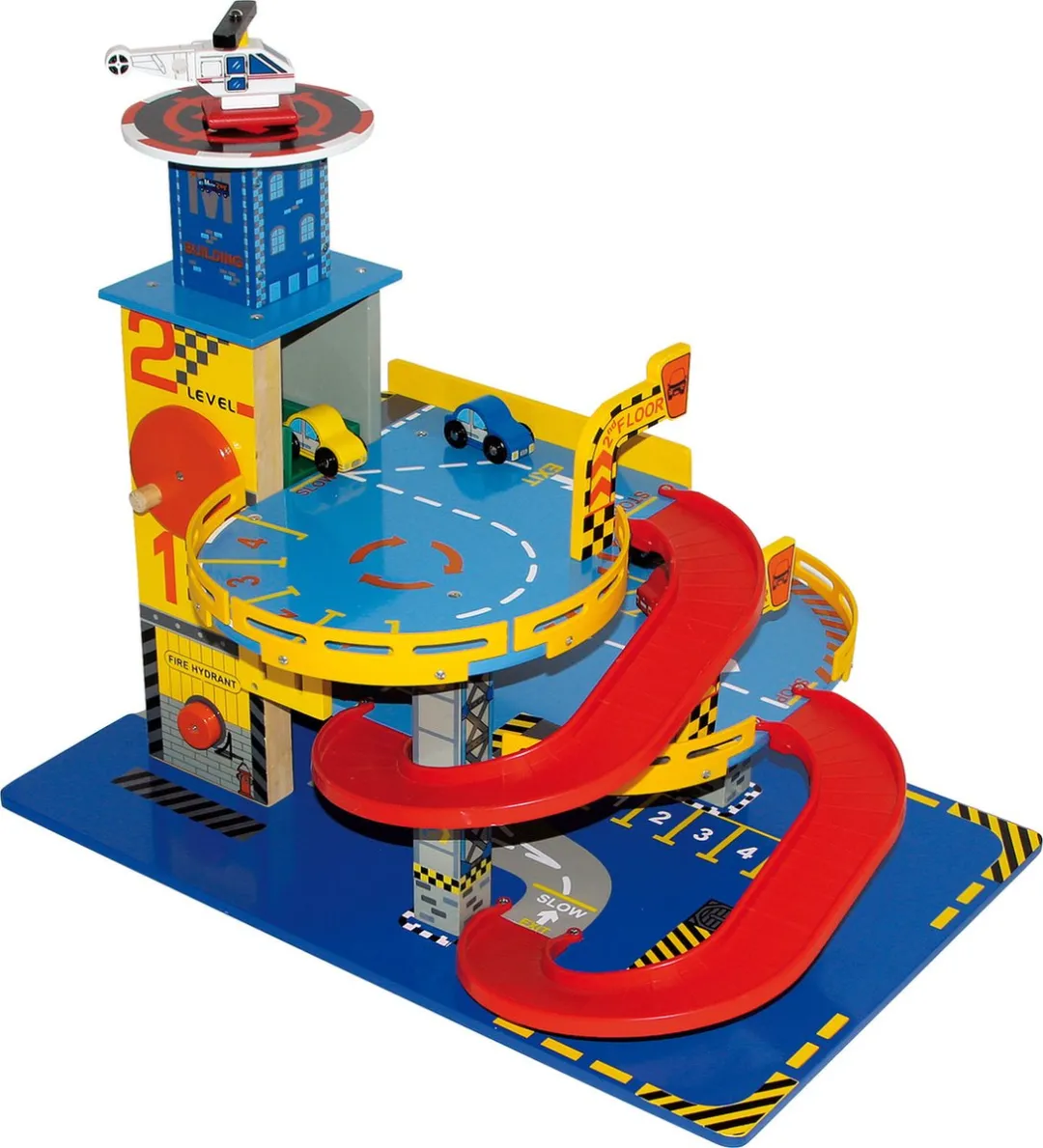 Base Toys Houten Garage Metropool mt3381 - Blauw
