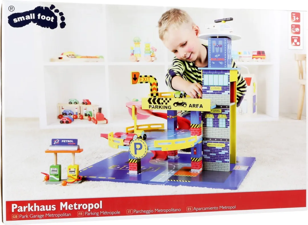 Base Toys Houten Garage Metropool mt3381 - Blauw