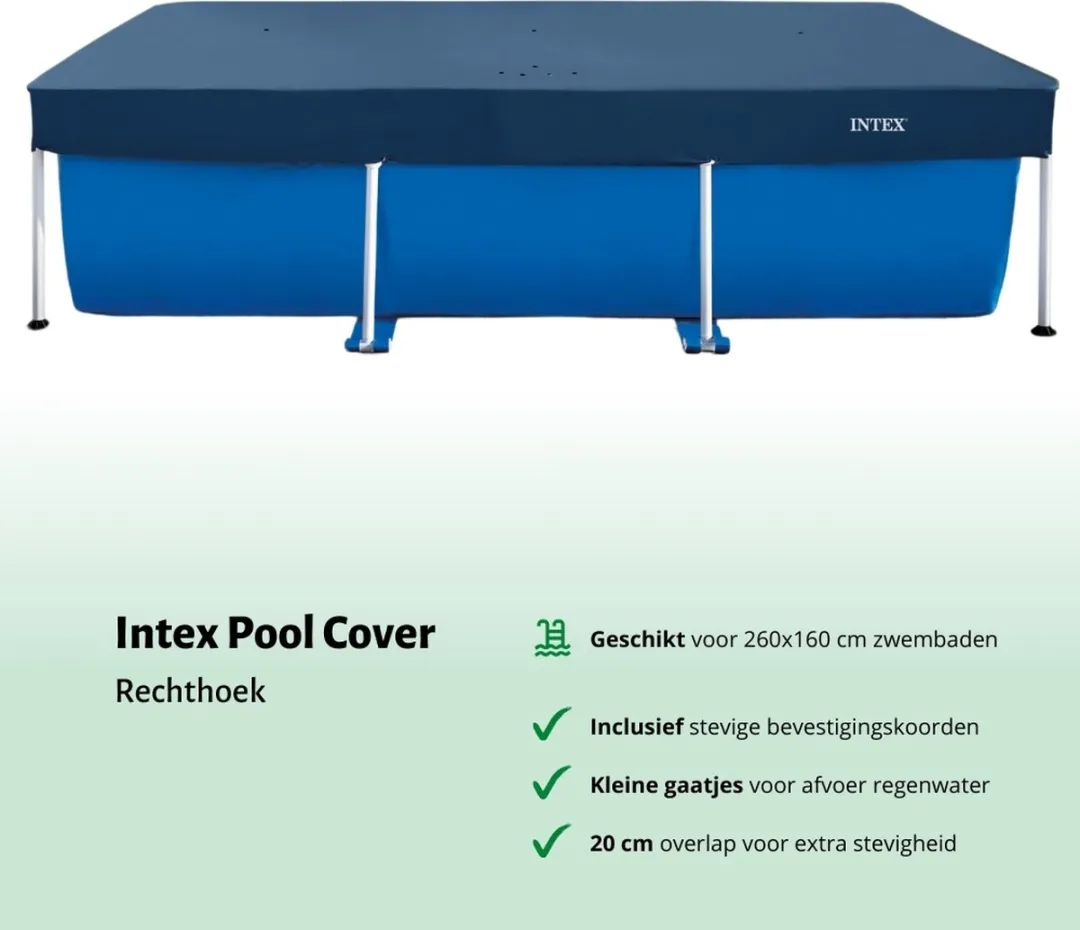 Intex Rechthoekig Frame Zwembad - 220 x 150 x 60 cm - Blauw - Inclusief Afdekzeil - Onderhoudspakket - Zwembadfilterpomp - Grondzeil