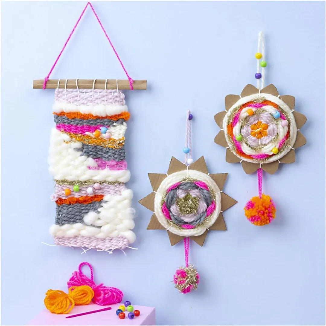 Creativ Company Weven Muurdecoraties Set - Multicolor
