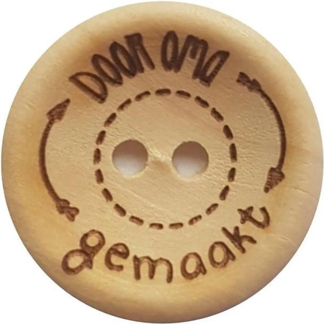 Durable Houten Knopen 30mm - Eiken - 2 Stuks