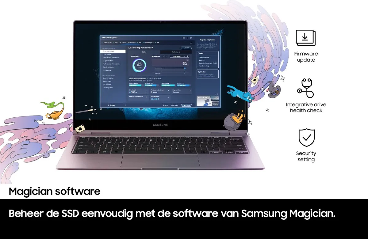 Samsung T7 Resurrected MU-PC4T0T/WW Externe SSD 4TB - Grijs