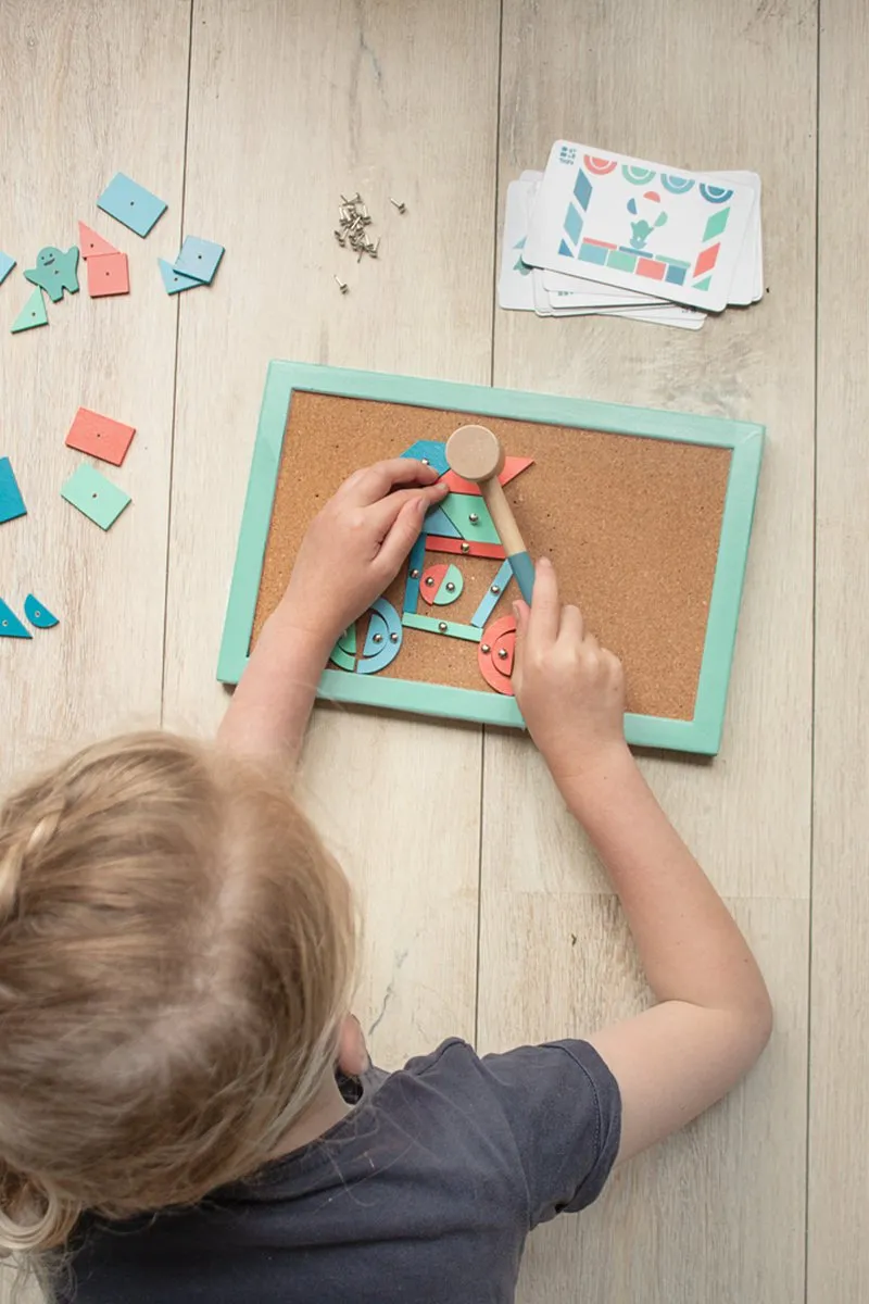 BS Toys Hamertje Tik - 45 Onderdelen - FSC Hout - Multicolor