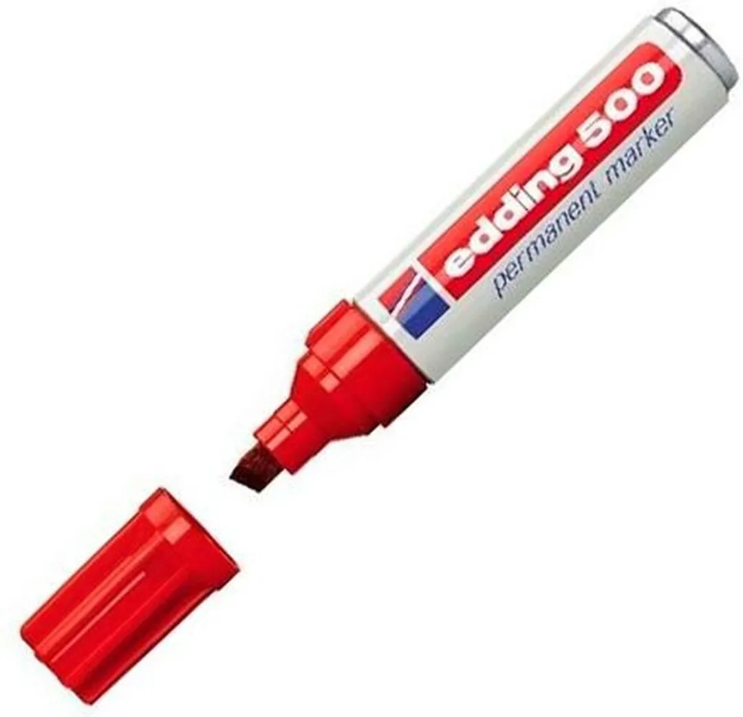 edding 500 Schuin Rood Viltstift - 10 Stuks