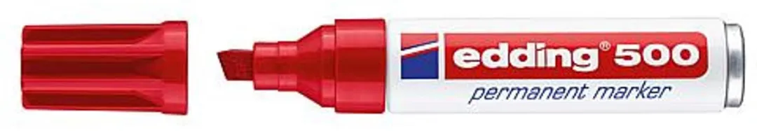edding 500 Schuin Rood Viltstift - 10 Stuks