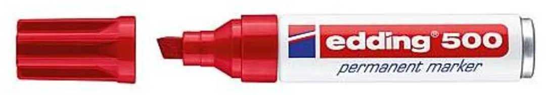 edding 500 Schuin Rood Viltstift - 10 Stuks - afbeelding 6 van 6