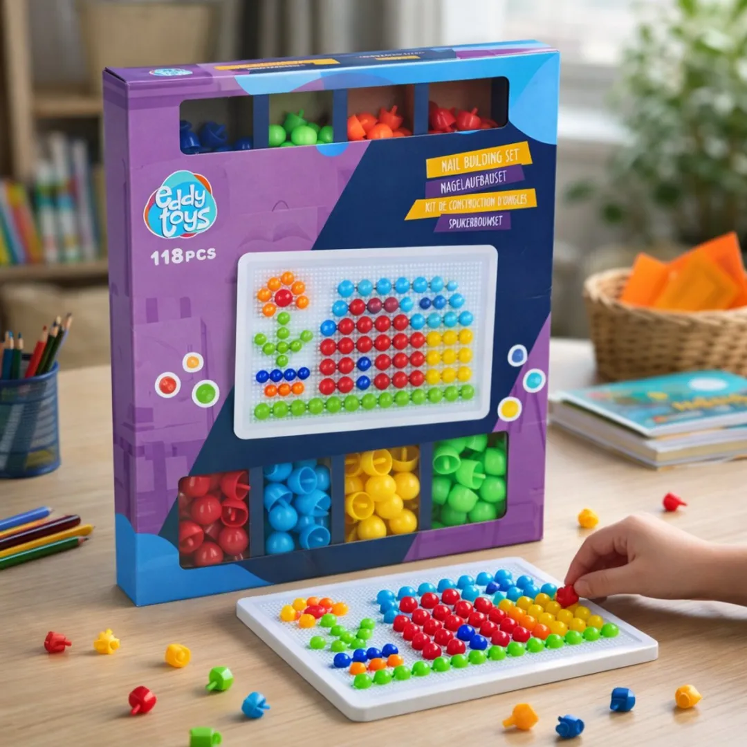 Eddy Toys Spijkerbouwset 118 Stuks - Meerkleurig