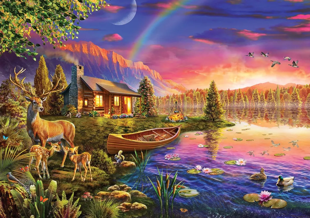 KS Games Lakeside Cabin Puzzel 500 Stukjes