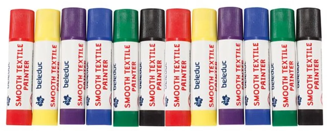 Beleduc Smooth Textile Painter Textielstiften - 12 Kleuren Multicolor