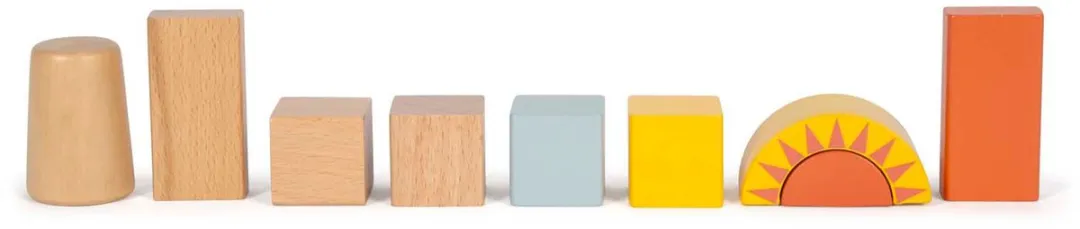 Small Foot Houten Bouwblokken Dino - 50 Stuks - Multicolor - afbeelding 6 van 6