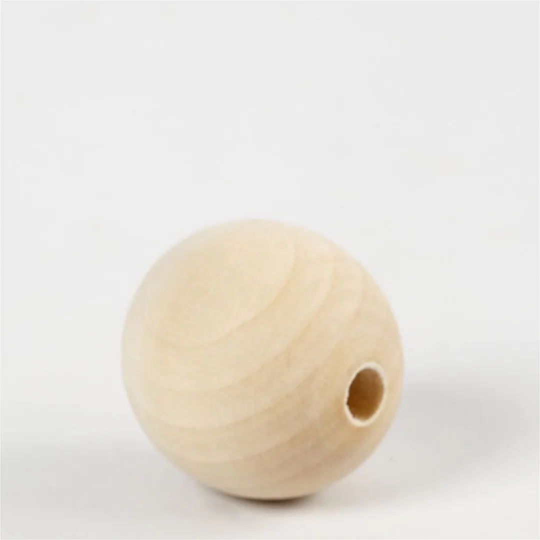 Creativ Company Houten Kralen 30mm - Naturel - 50 Stuks