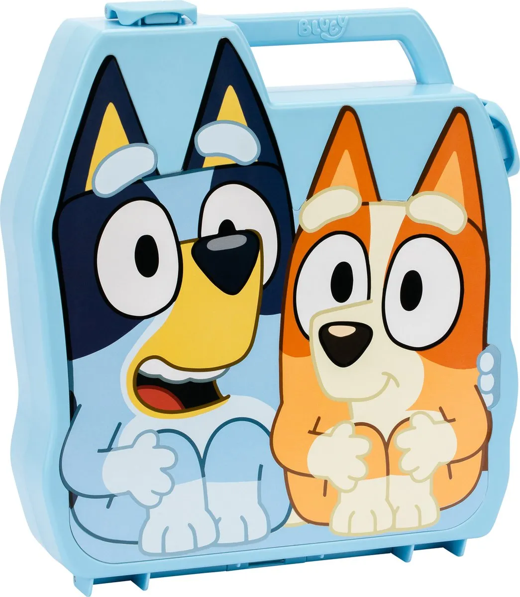 BLUEY Verzamelkoffer met 8 speelfiguren Deluxe set