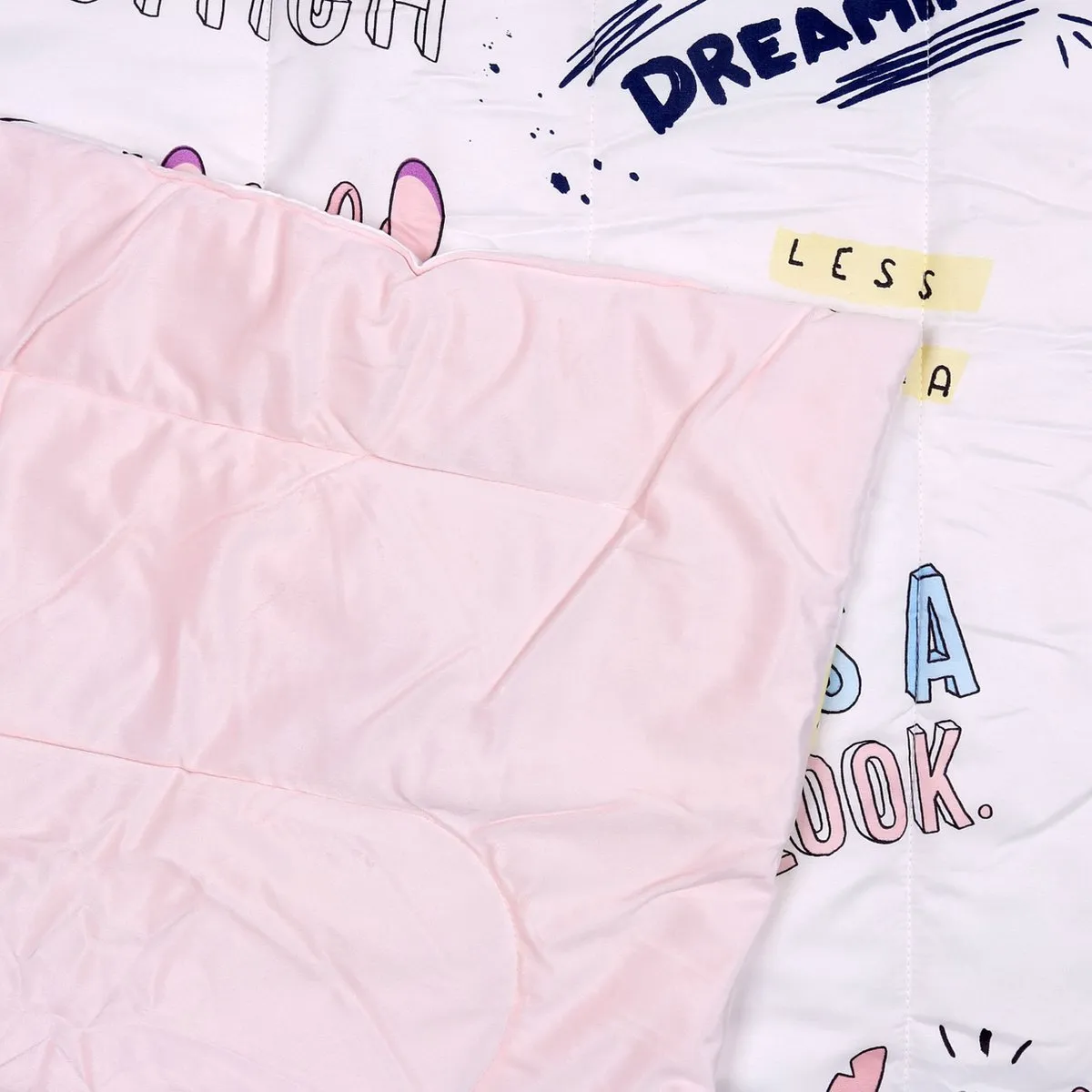 Disney Stitch Dekentje 120x150cm - Roze/Wit - afbeelding 5 van 5