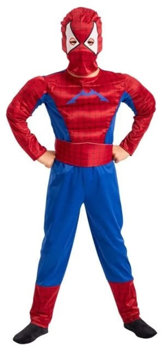 Carnival Toys Superheld Verkleedpak - Rood/Blauw - 6 jaar