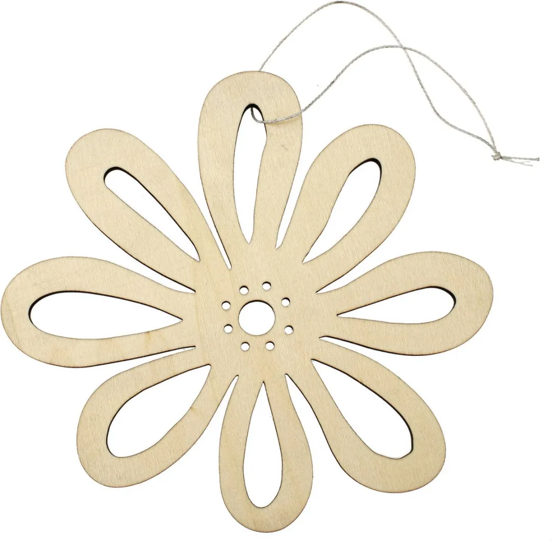 Glorex Hobby Houten Bloem Decoratie Hanger 17x16cm