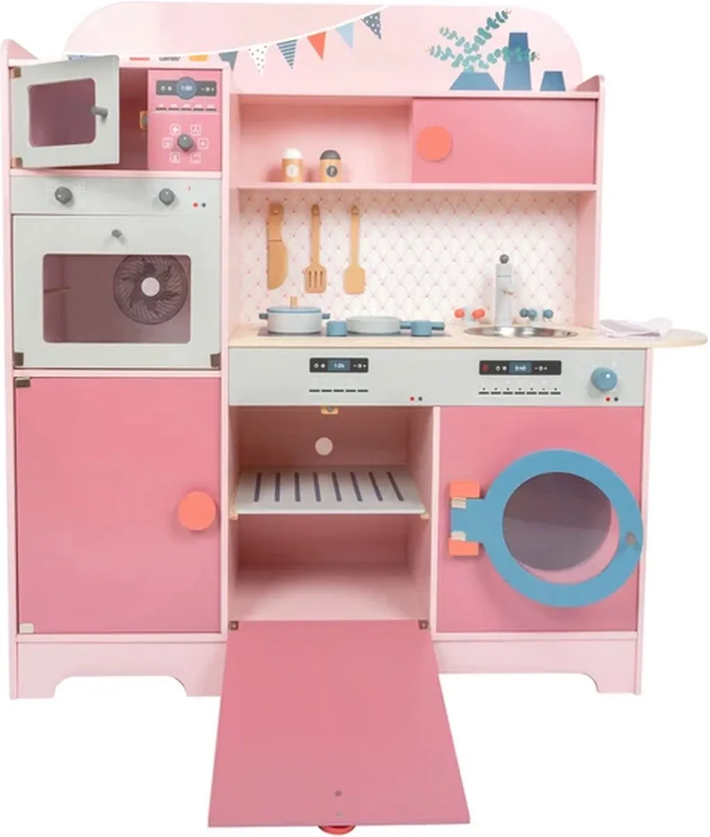 Small Foot Houten Speelkeuken Gourmet Roze - 12-delig