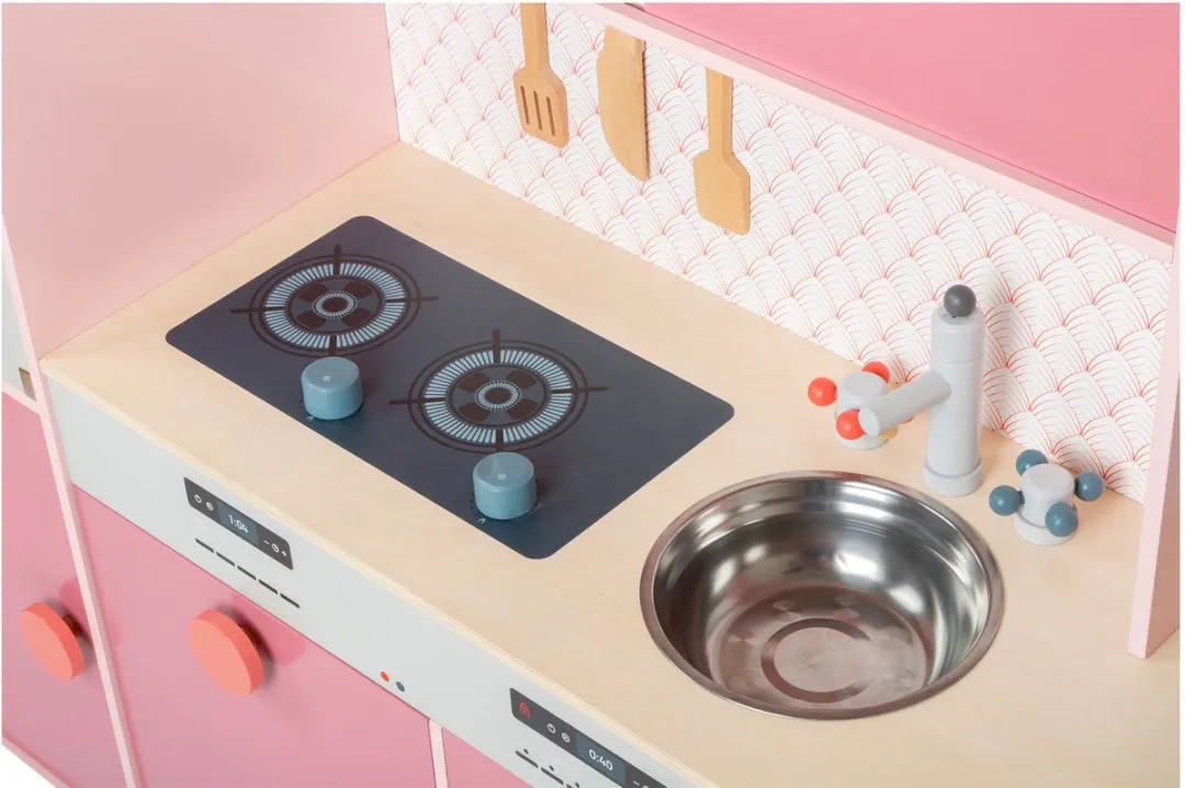 Small Foot Houten Speelkeuken Gourmet Roze - 12-delig