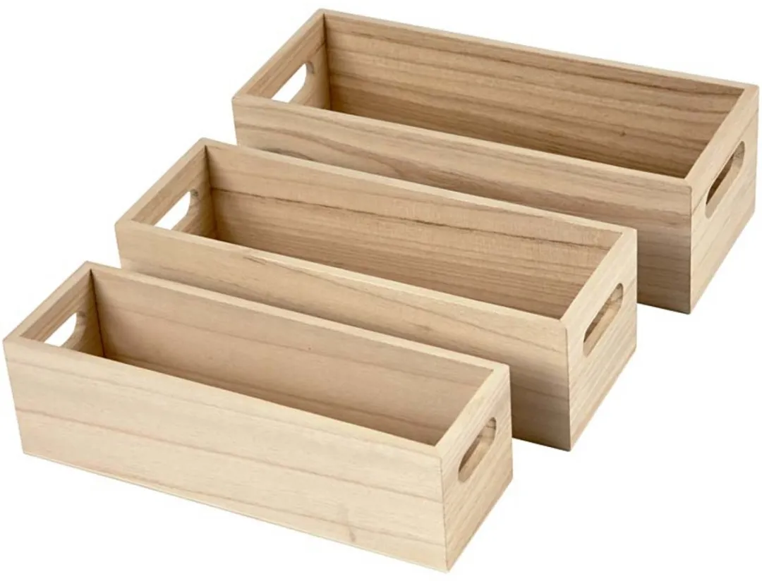 Creativ Company Houten Opslagkratten Multicolor
