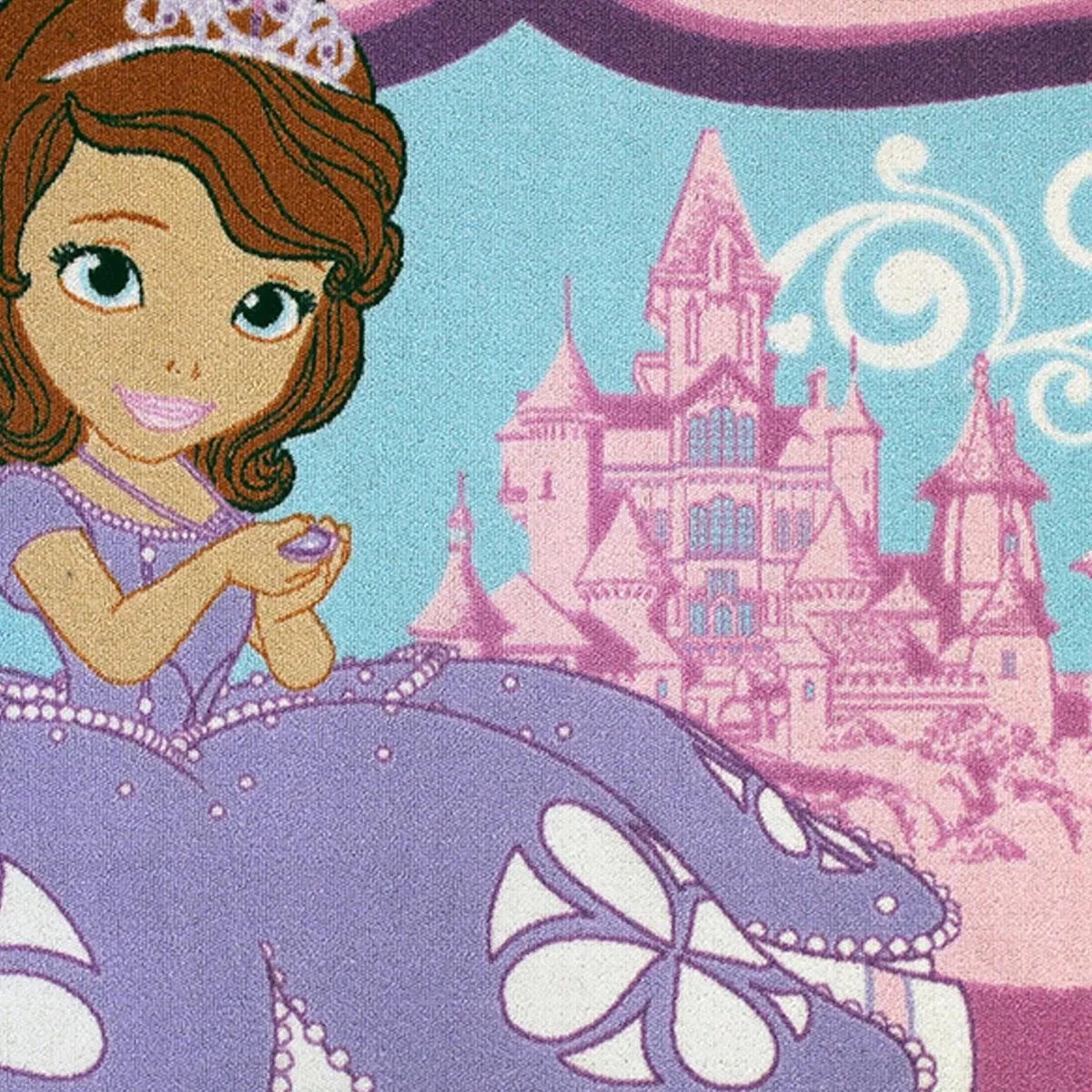 Disney Sofia Castle Vloerkleed 95x133cm - Roze - afbeelding 6 van 6