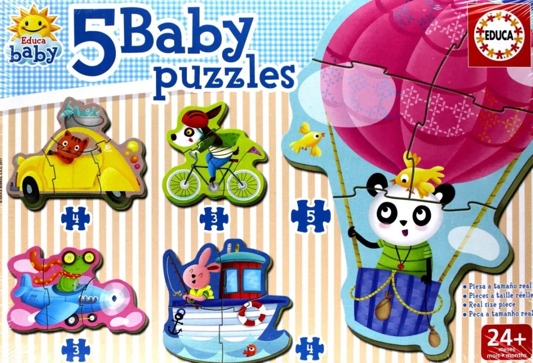 Educa Baby Puzzels Dieren in Voertuigen 19 Stuks