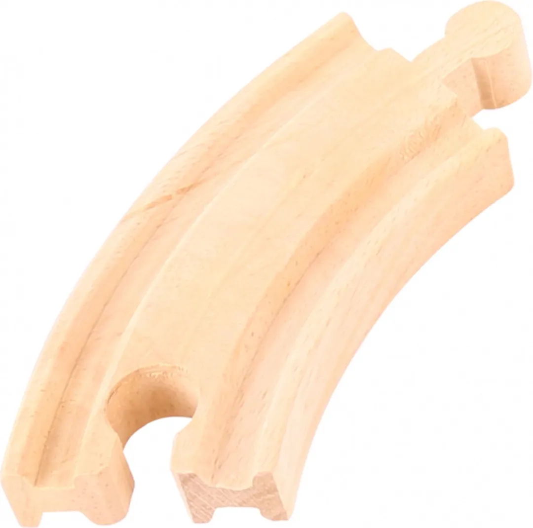 BigJigs Houten Treinbaan Korte Bochten BJT110-1 - 12 Stuks - Multicolor