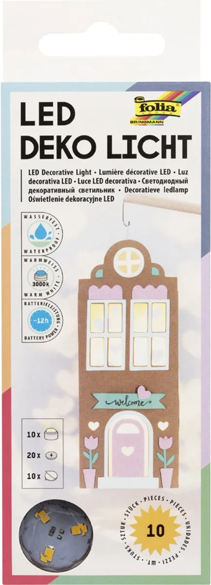 Folia LED Decoratieverlichting Multicolor - 10 Stuks