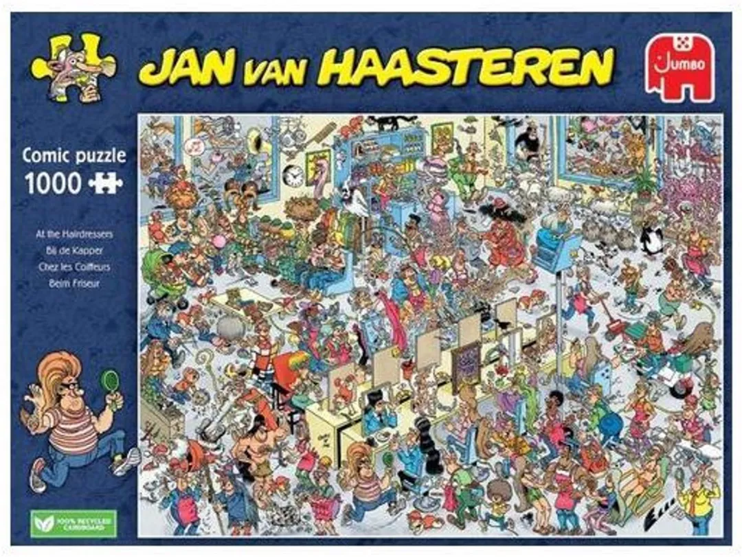 Jan van Haasteren Bij de Kapper Legpuzzel 1000 Stuks - Meerkleurig