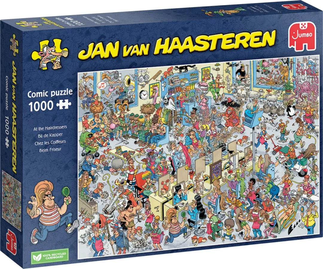 Jan van Haasteren Bij de Kapper Legpuzzel 1000 Stuks - Meerkleurig