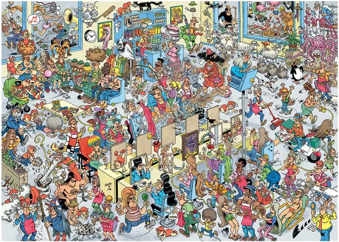 Jan van Haasteren Bij de Kapper Legpuzzel 1000 Stuks - Meerkleurig