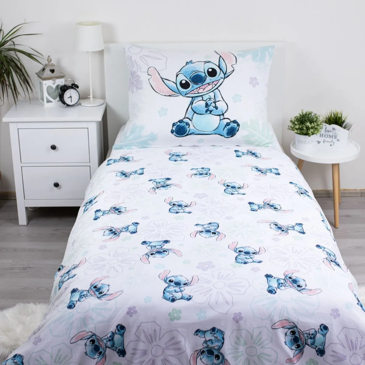 Disney Lilo & Stitch Dekbedovertrek 140x200cm - Wit - 1 Kussensloop