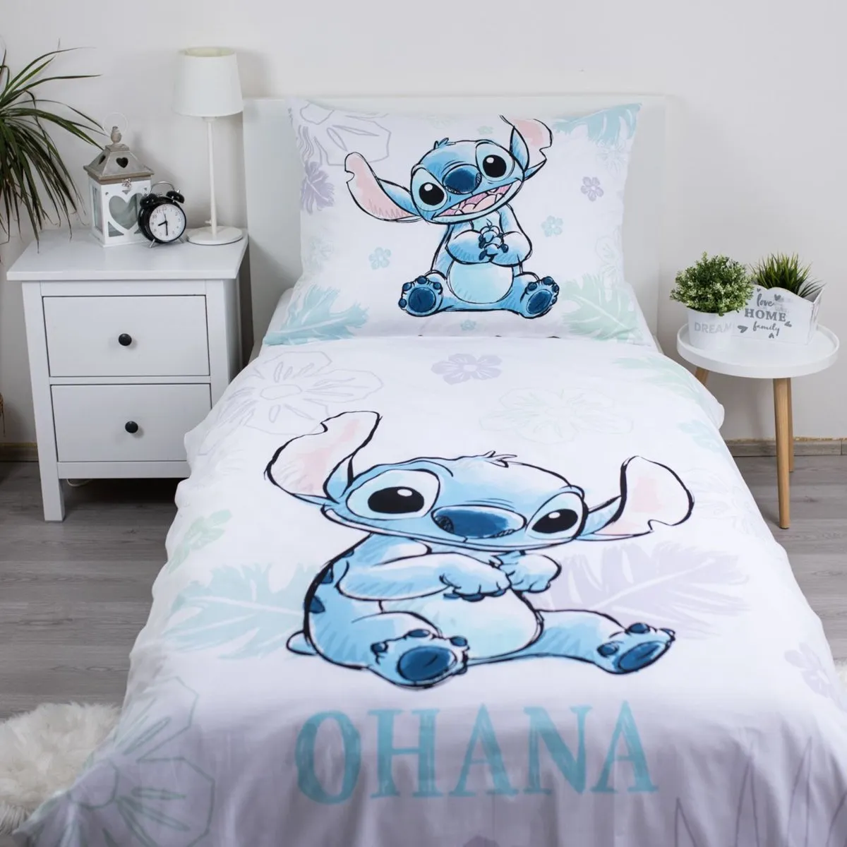 Disney Lilo & Stitch Dekbedovertrek 140x200cm - Wit - 1 Kussensloop