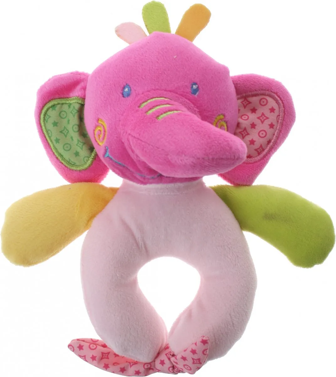 Eddy Toys Pluche Olifant Rammelaar 16cm