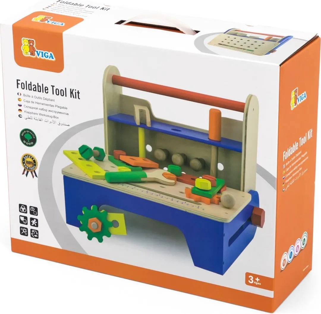 Viga Toys Werkbank Tafelmodel - 32-delig Multicolor