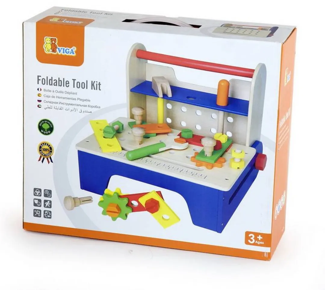 Viga Toys Werkbank Tafelmodel - 32-delig Multicolor